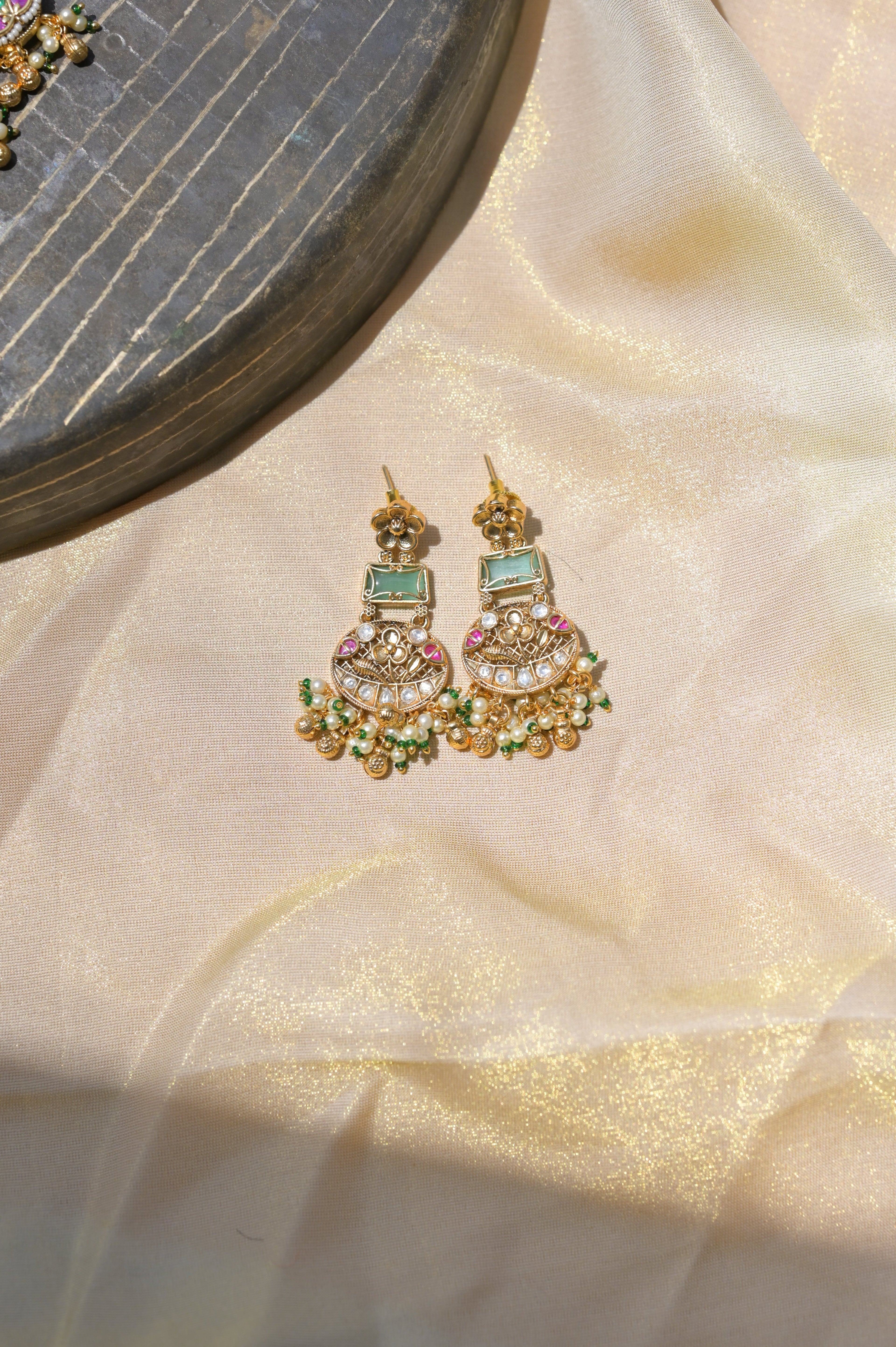Rajwadi Panna Kundan Timaniya Set