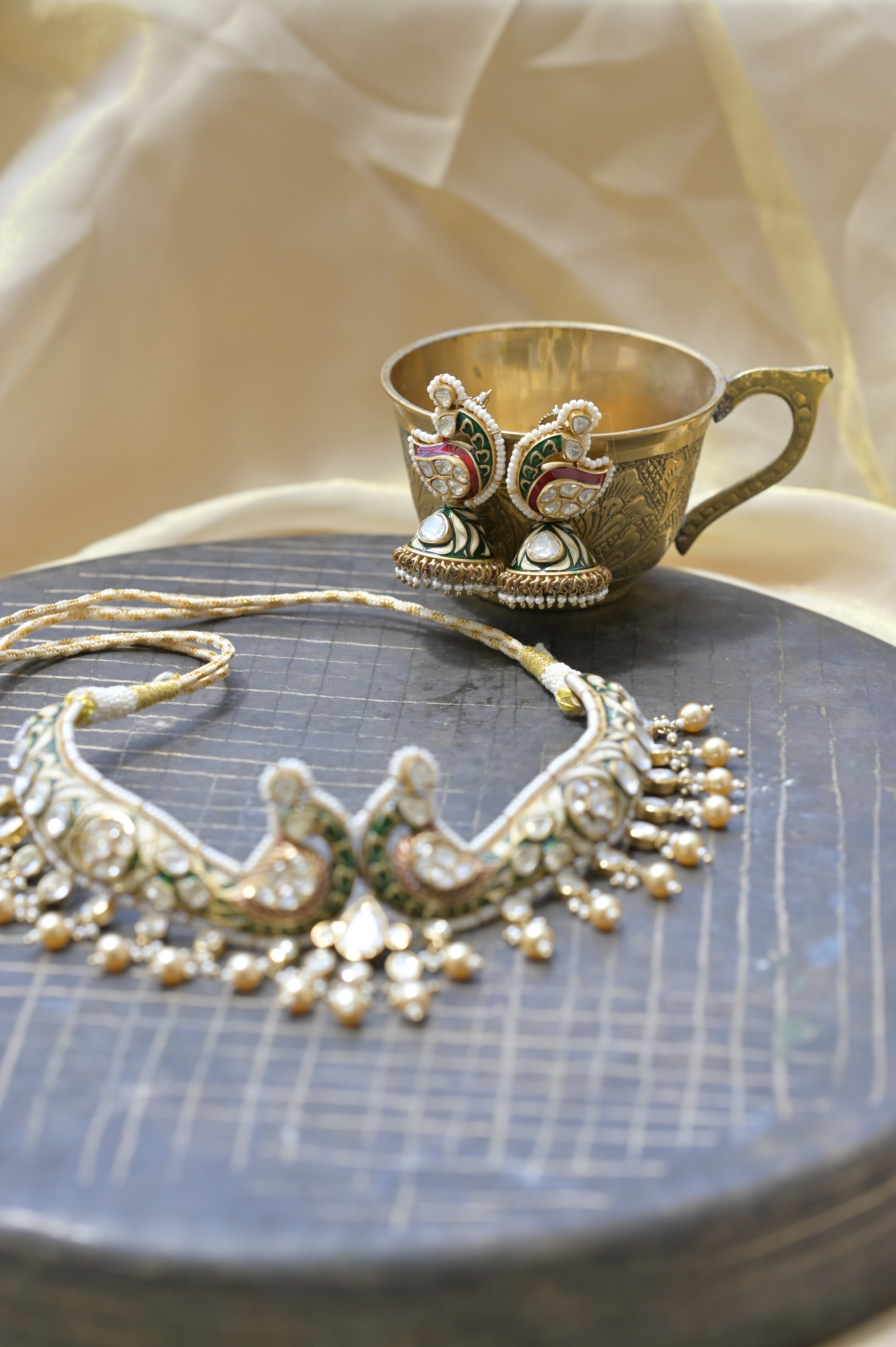Peacock Kundan Set