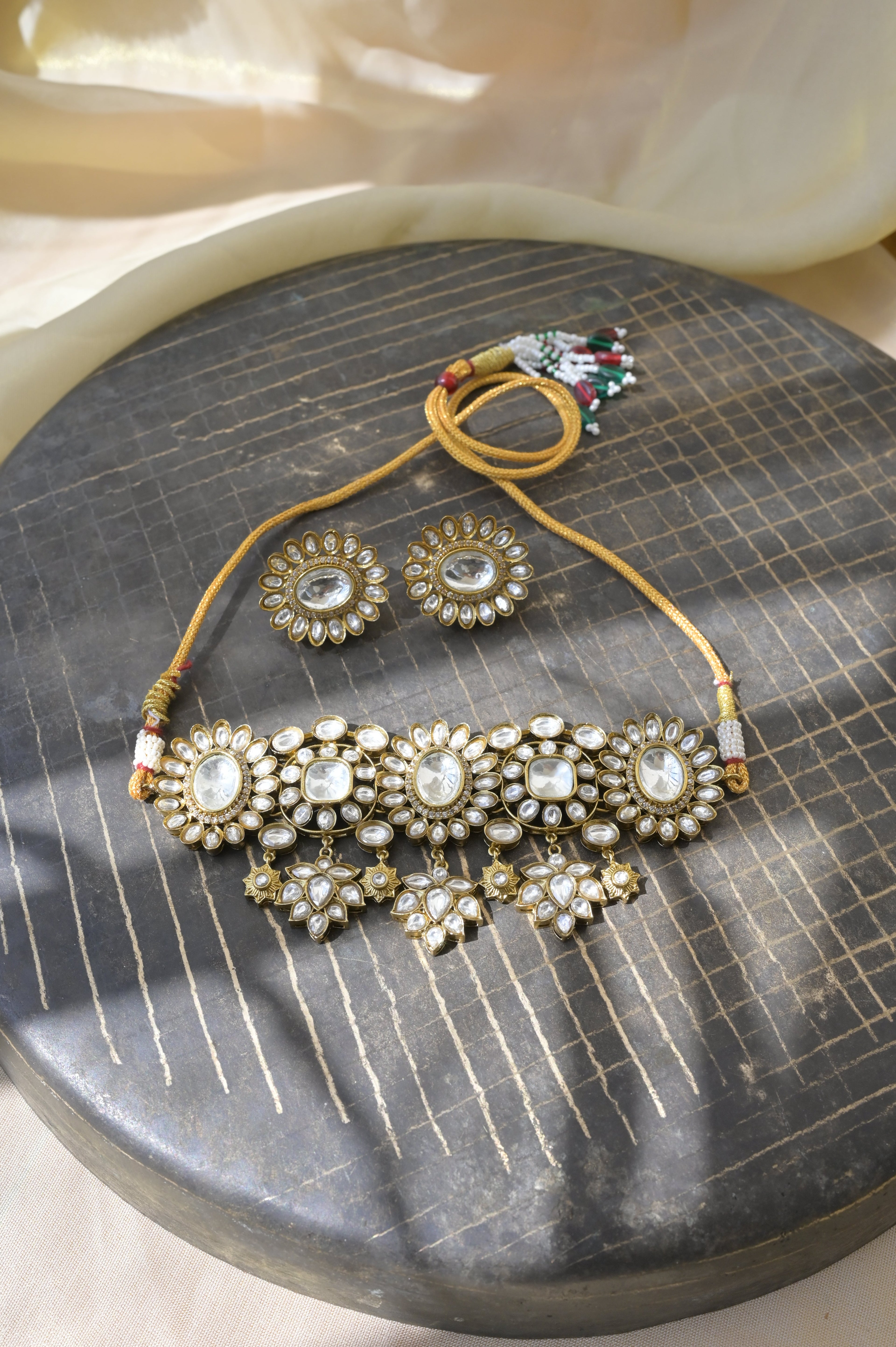 Floral Kundan Choker Set