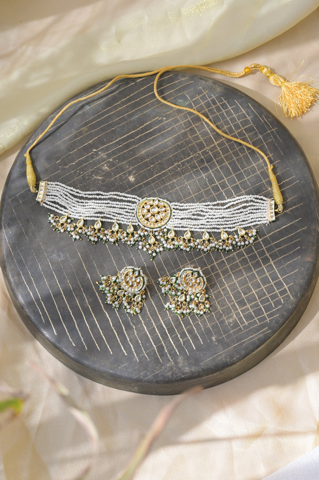 Pearl Kundan Choker Set