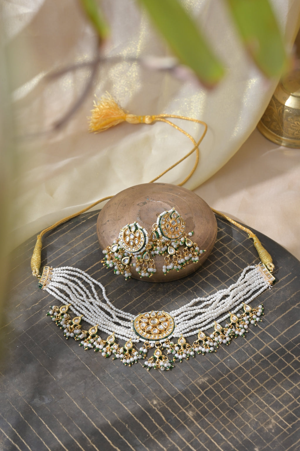 Pearl Kundan Choker Set