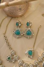 Emerald Kundan Rani Haar Set