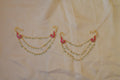 Pink Meenakari Ear Chain Pair