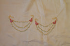 Pink Meenakari Ear Chain Pair