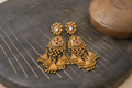 Ruby Kundan Tassel Earrings