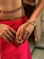 Pink Meenakari Kamarbandh