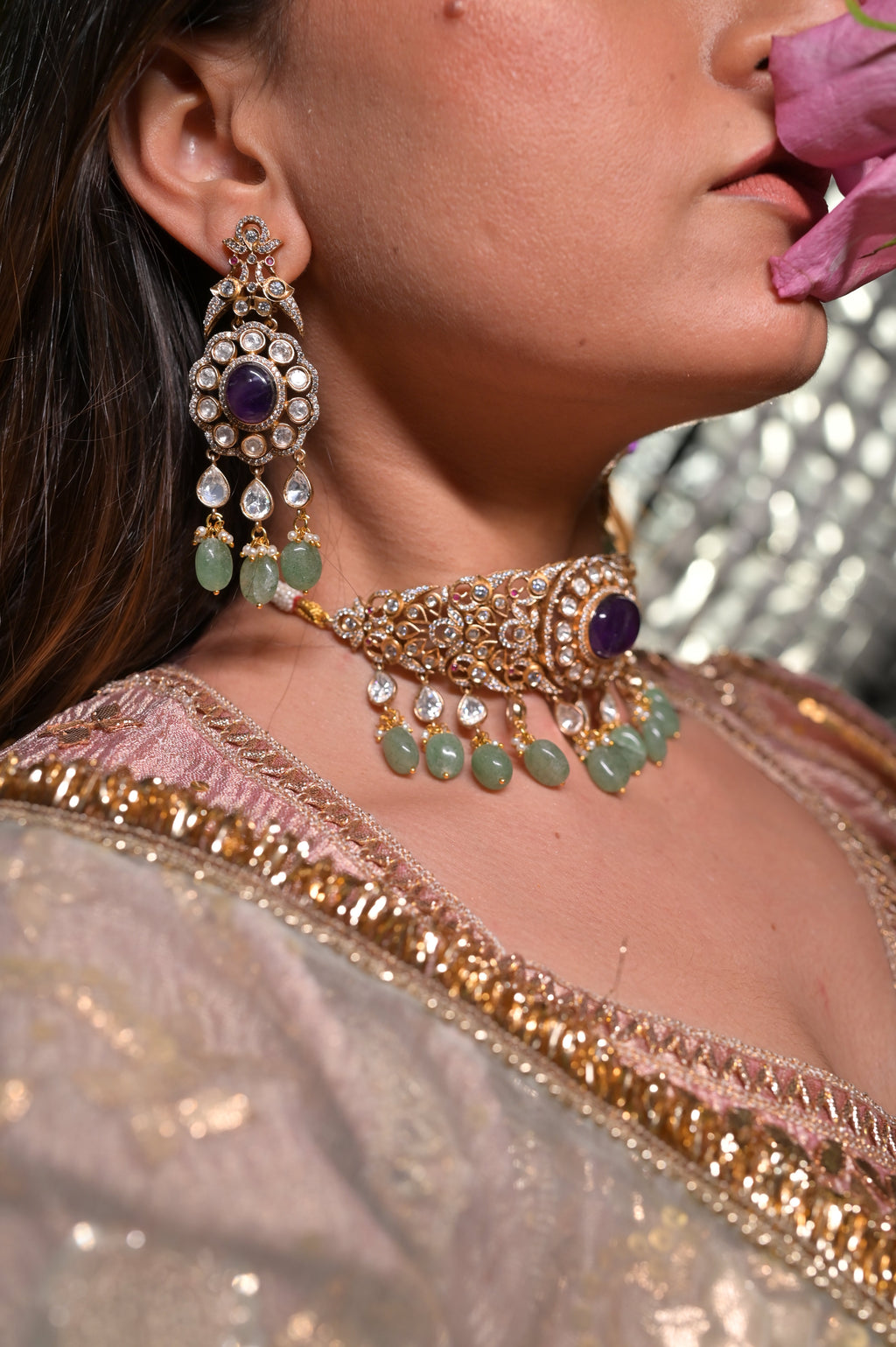 Pearl Kundan Necklace set
