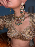 Rajwada kundan polki chokar set