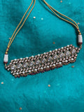 Meenakari kundan moissanite choker neck set